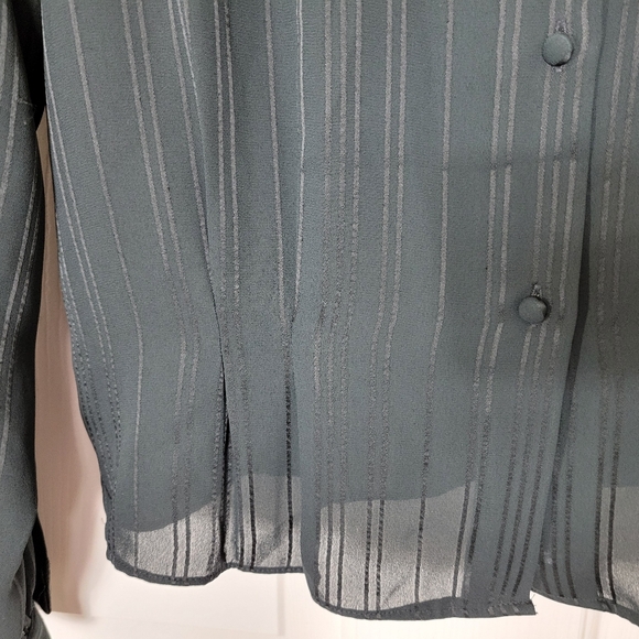 Givenchy for Chesa from Saks Fifth Avenue Vintage Women's Sz 14 Black Blouse - Picture 6 of 15